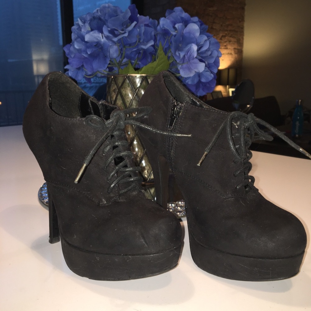 Black Suede Booties